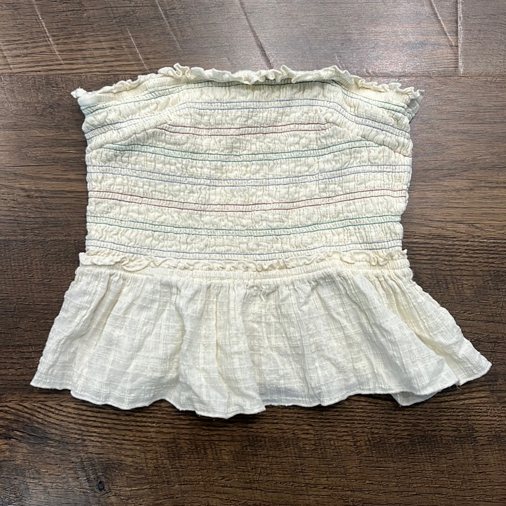 NWOT Smocked cropped tube top